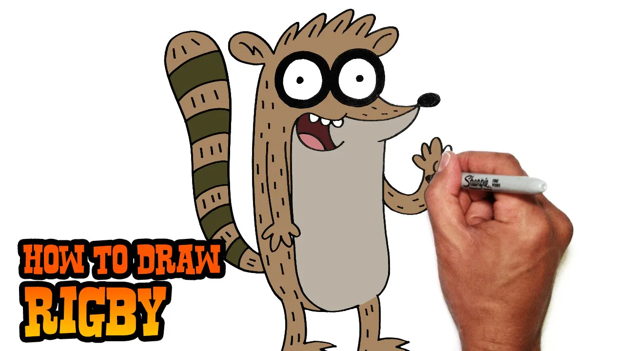 How to Draw Rigby Regular Show - C4K ACADEMY